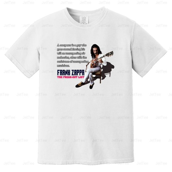 Frank Zappa The Freak Out List Mothers of Invention Vintage Retro Comfort Color T-Shirt Unisex, up to 4XL