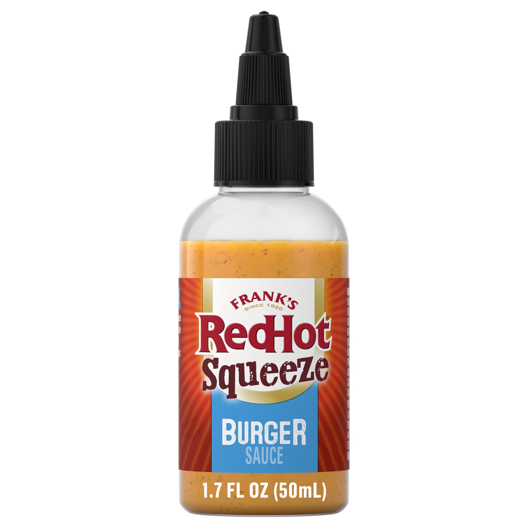 Frank's RedHot Squeeze Sauce Burger, 1.7 fl oz Bottle
