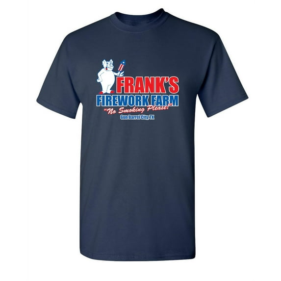 Frank's Firework Farm Sarcastic Tshirt Quit Smoking Novelty Graphic Tees Gift For Nicotine Smoke Buddy Humor Funny T Shirt For Men