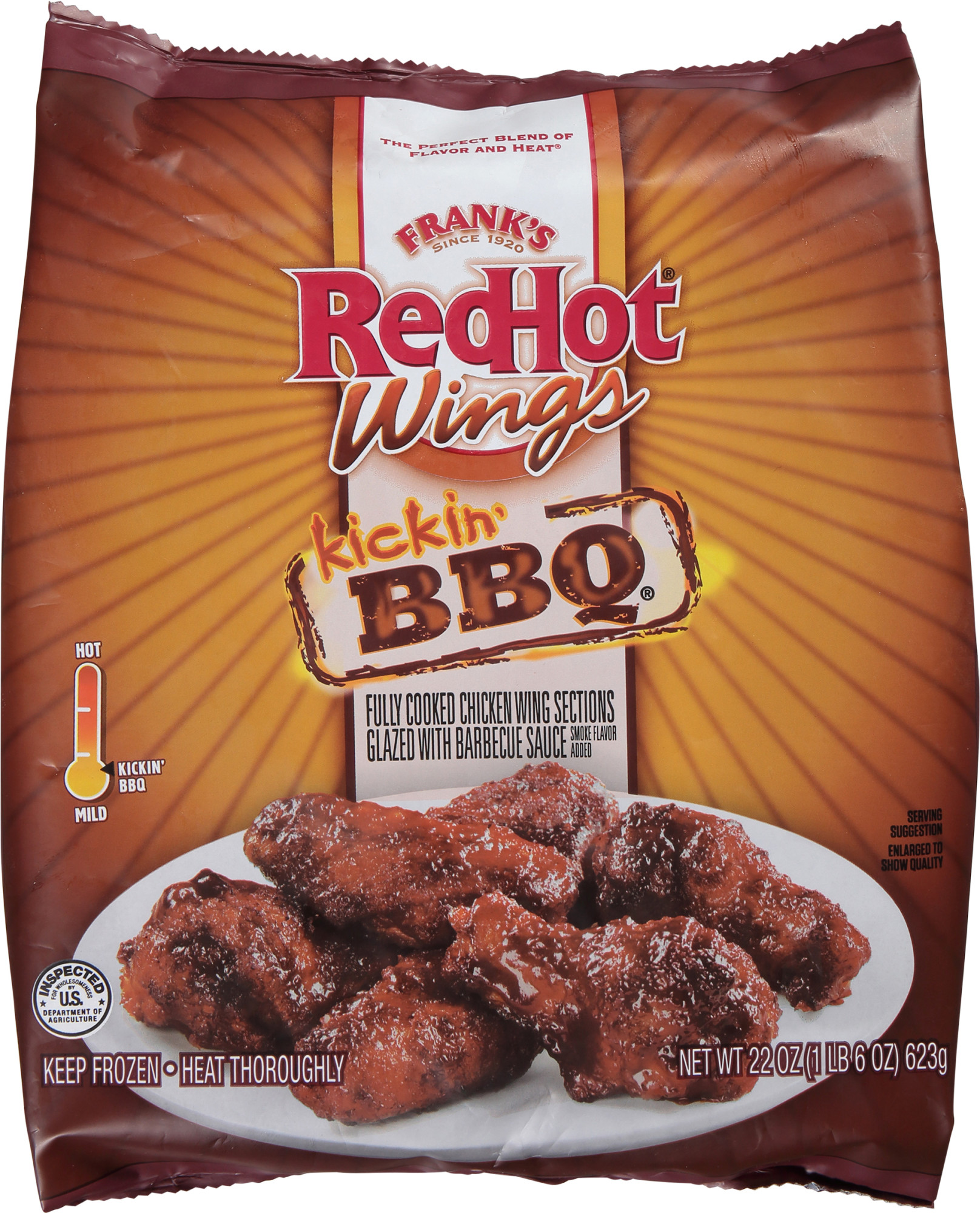 Frank's RedHot  Frozen Chicken Wings - BBQ, 22 oz - image 1 of 12