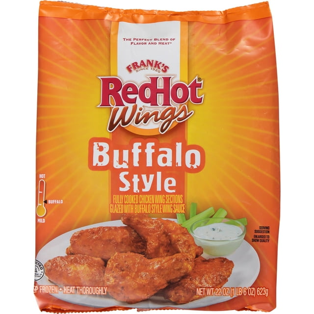 Frank's RedHot  Frozen Chicken Wings - Buffalo, 22 oz