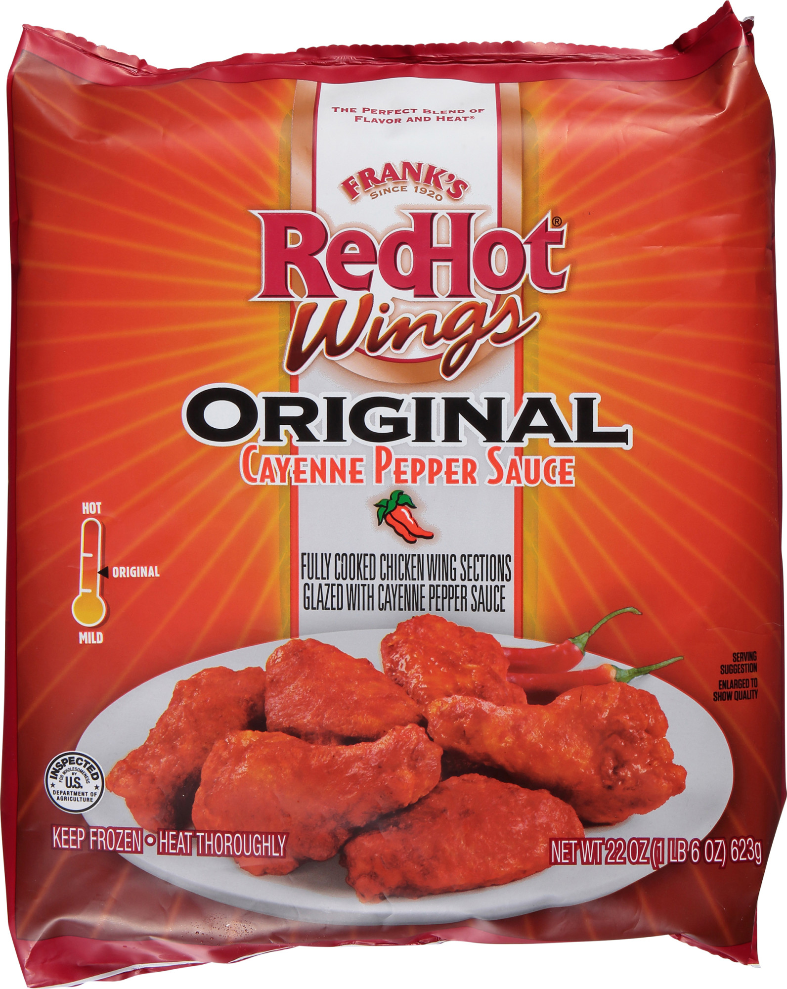 Frank's RedHot  Frozen Chicken Wings - Original, 22 oz - image 1 of 12
