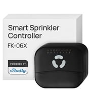 FrankEver Smart Sprinkler Controller FK-06X, 6-Zone Wi-Fi Irrigation Controller with Shelly App, Weather Automation, 24V AC Valve Outputs, Bluetooth, No Hub Required, Black