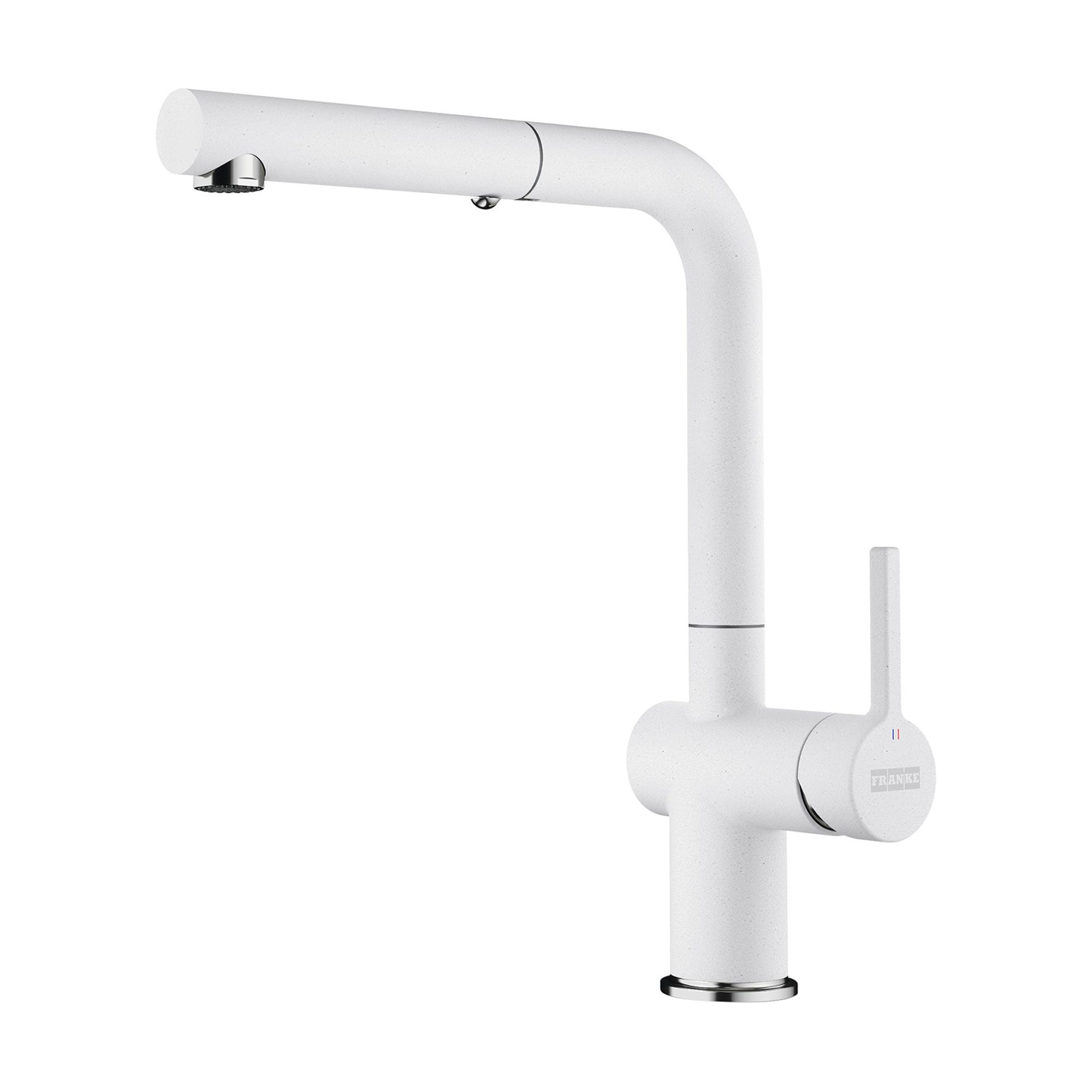 Franke Act-Po Active 1.75 GPM Single Hole Pull Out Kitchen Faucet - White