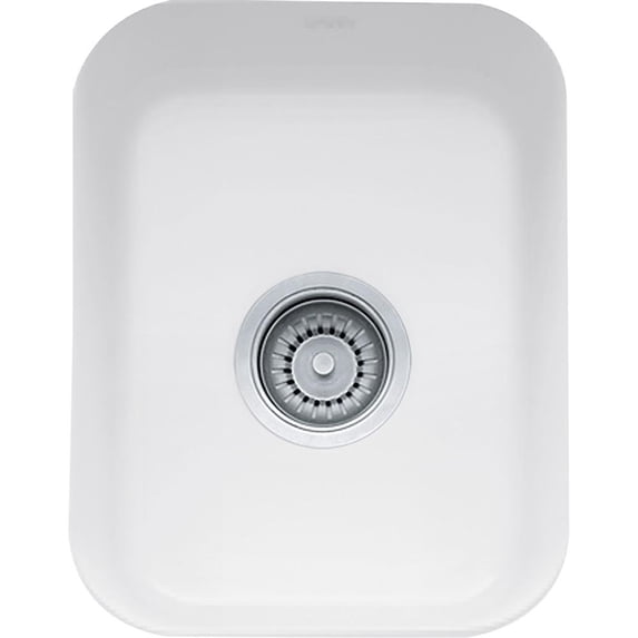 Franke CCK110-13WH Cisterna 14-9/16" Single Basin Undermount Fireclay Bar Sink - White