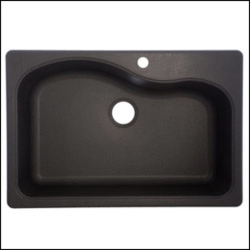 Frankeusa S3322-1 22" Single Basin Undermount Granite Composite Kitchen Sink - Grey