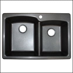 Frankeusa Eo33229-1 Ellipse 22" Double Basin Undermount Granite Composite Kitchen Sink -