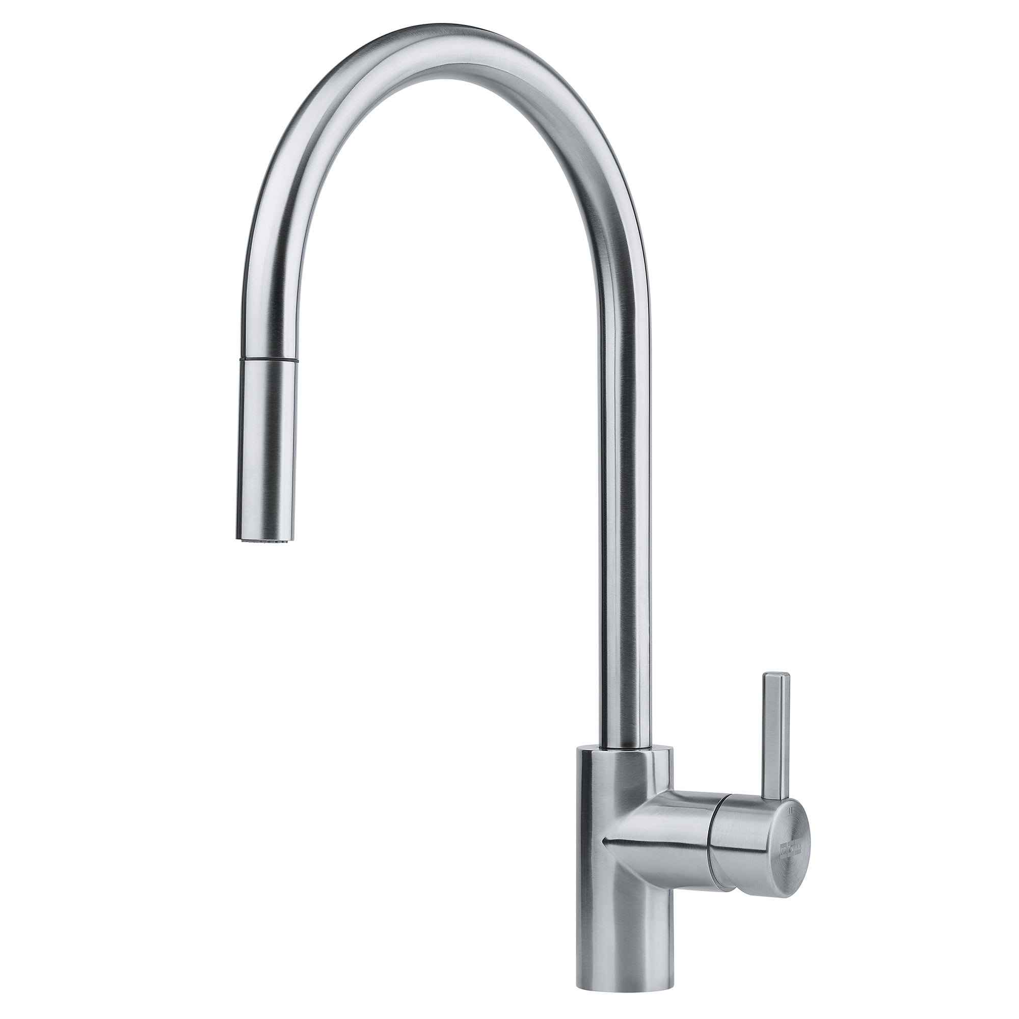 Franke Eos Franke Stainless Steel 1-Handle Deck Mount High-Arc Handle Kitchen Faucet Franke Eos Franke Stainless Steel 1-Handle Deck Mount High-Arc Handle Kitchen Faucet