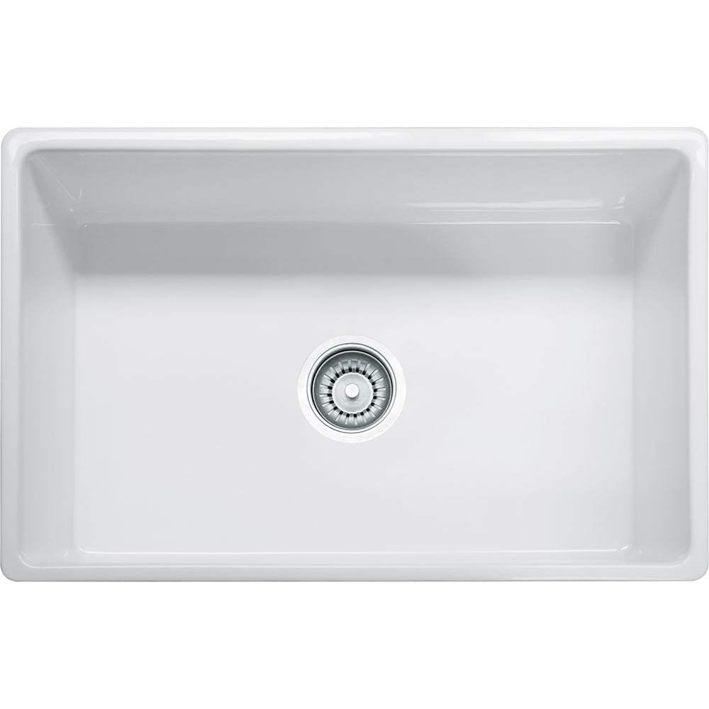 White Fireclay Farmhouse Apron Front Kitchen Sink