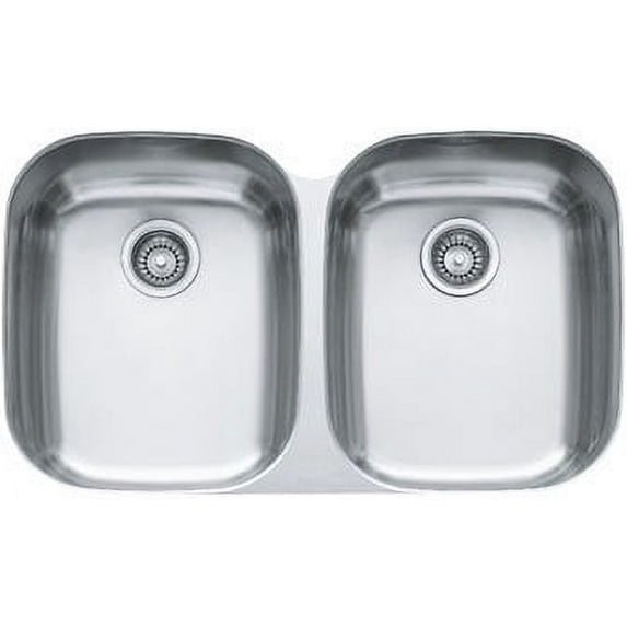 Franke RGX120 Regatta 32 Inch Undermount Double Bowl Stainless Steel Kitchen Sink