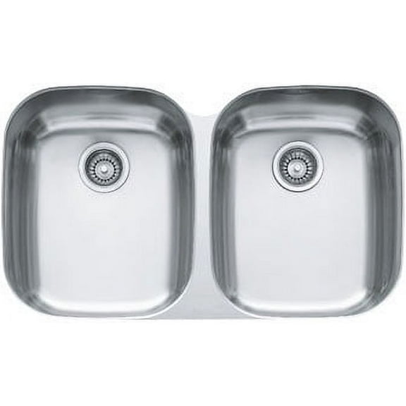 Franke RGX120 Regatta 32 Inch Undermount Double Bowl Stainless Steel Kitchen Sink