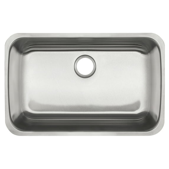 Franke Reginox Stainless Steel 29.75" X 18.75" Undermount Kitchen Sink, Single Bowl RSU 1829/9