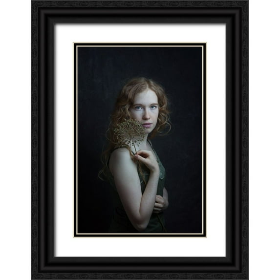 Franke, Ruth 11x14 Black Ornate Wood Framed with Double Matting Museum Art Print Titled - Corina