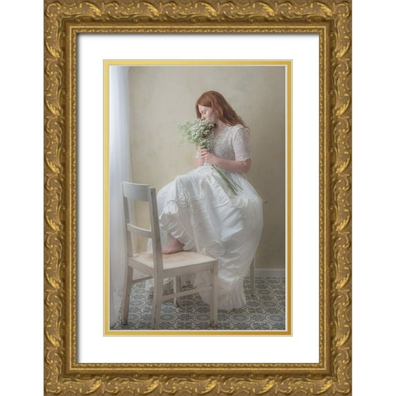 Franke, Ruth 11x14 Gold Ornate Wood Framed with Double Matting Museum Art Print Titled - IsnT She Beautiful?