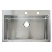 Franke Vector Stainless Steel 33 X 22 Dual-Mount Kitchen Sink, Single Bowl HFS3322-2