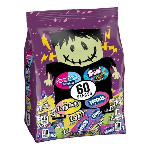 Franken Favorites Mix, Halloween Candy, 23.94 oz Variety Mixed Bag, 60 Count