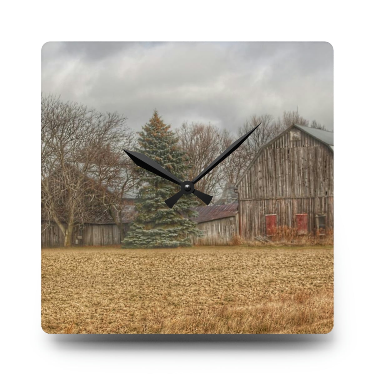 Frankenmuth Flint Street Farm Barn Boutique Acrylic Analog Wall Clock