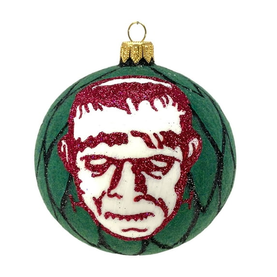 Frankenstein Ball Ornament Polish Glass The Halloween Collection by Thomas Glenn