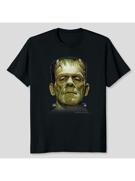 Frankenstein Big Face T-Shirt, Men's And Women's Graphic Tee 100% Cotton by TBun, Full Sizes S-5XL