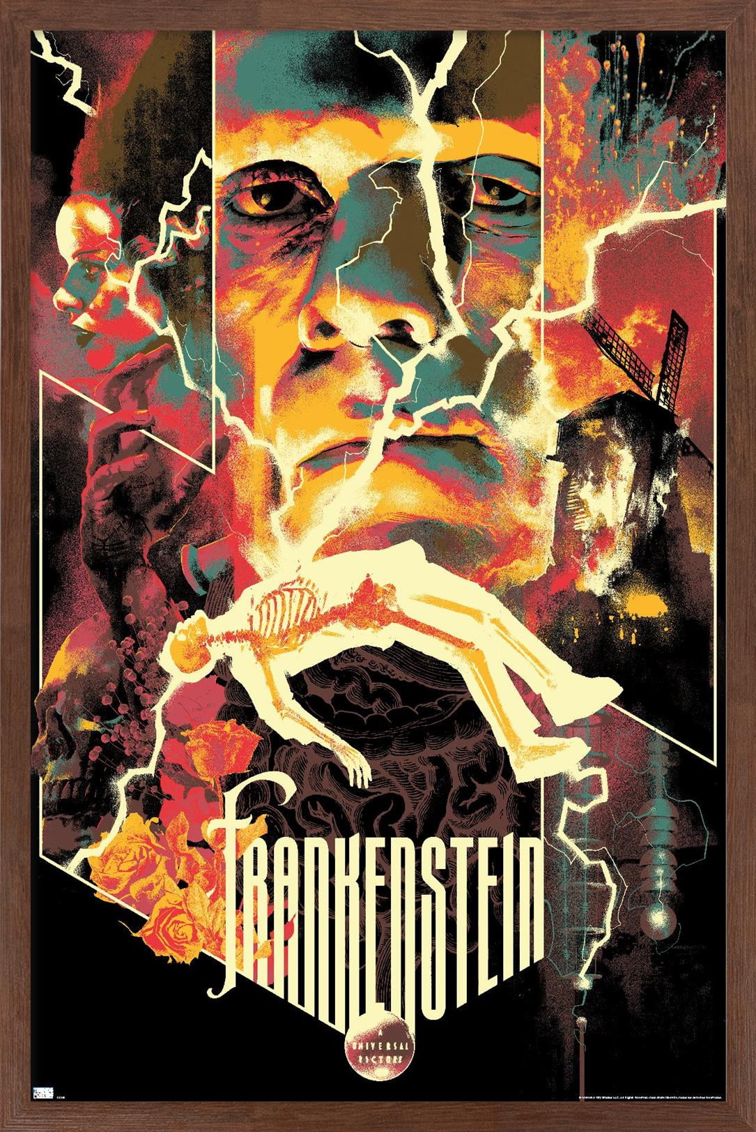 Frankenstein - Collage Wall Poster, 22.375" x 34" Framed
