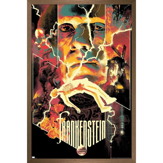 Frankenstein - Collage Wall Poster, 22.375" x 34" Framed
