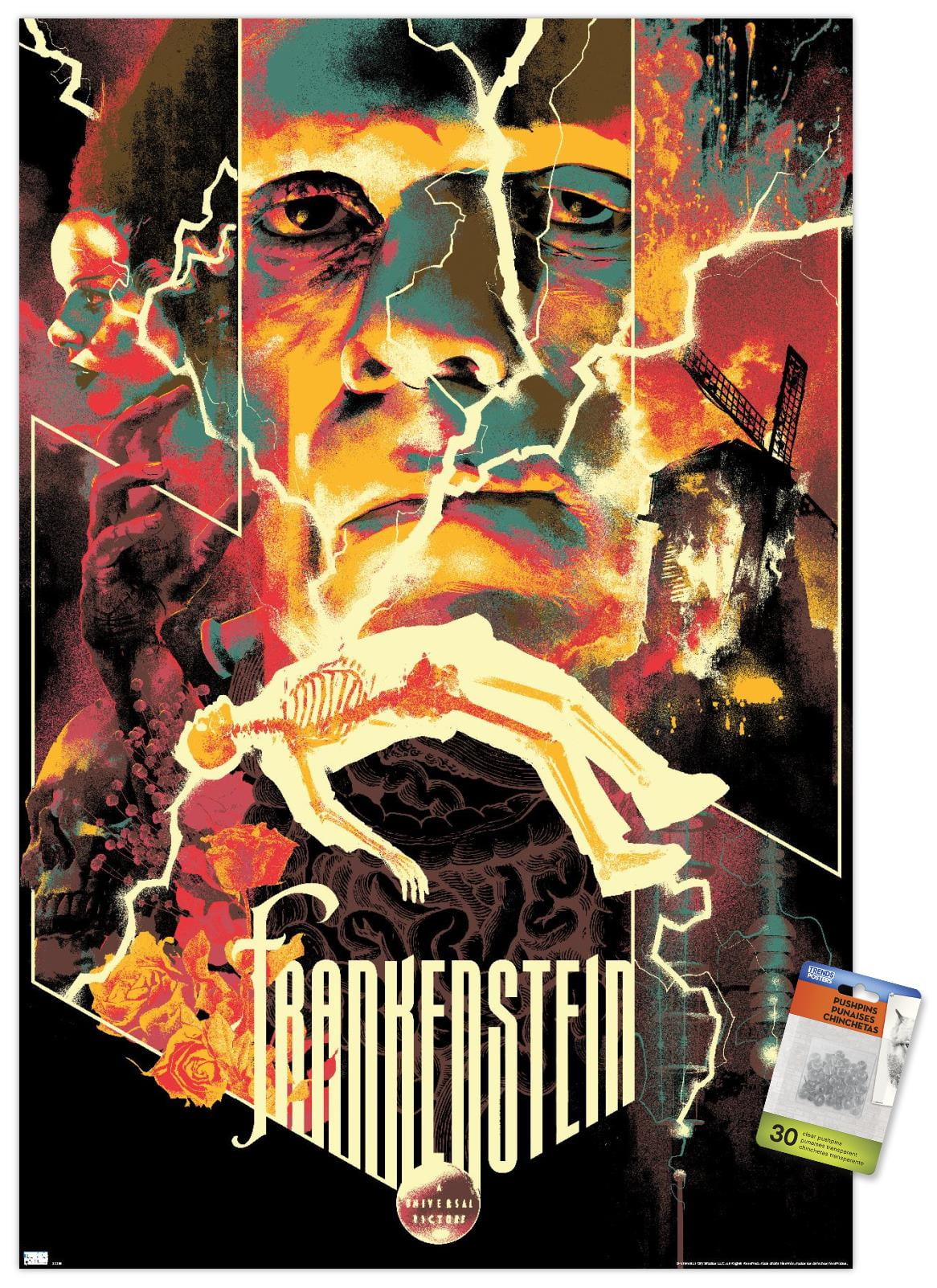 Frankenstein - Collage Wall Poster with Pushpins, 22.375" x 34"