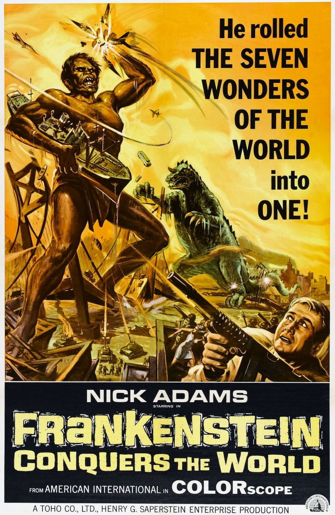 Frankenstein Conquers The World Canvas Art -  (11 x 17)