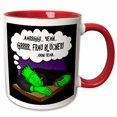 thumbnail image 1 of 3drose, Frankenstein Dream Frau Blucher 2 on Black, 15oz Two-tone Red Mug, 1 of 6