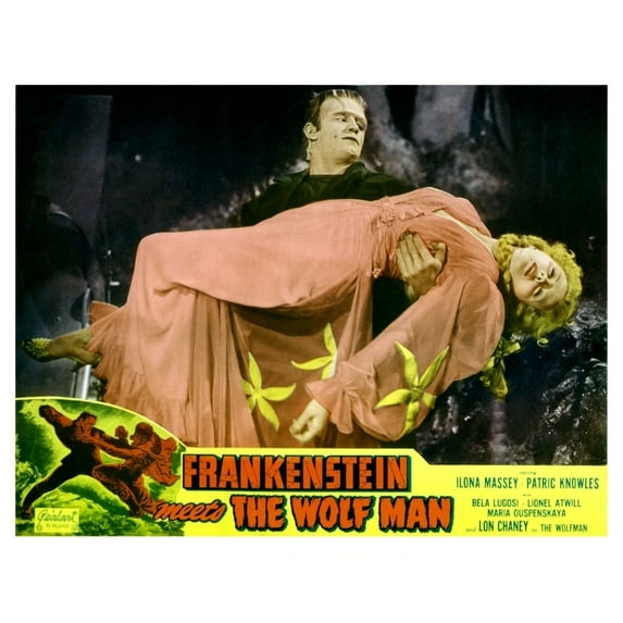 Frankenstein Meets The Wolf Man Movie Poster Masterprint (14 x 11)
