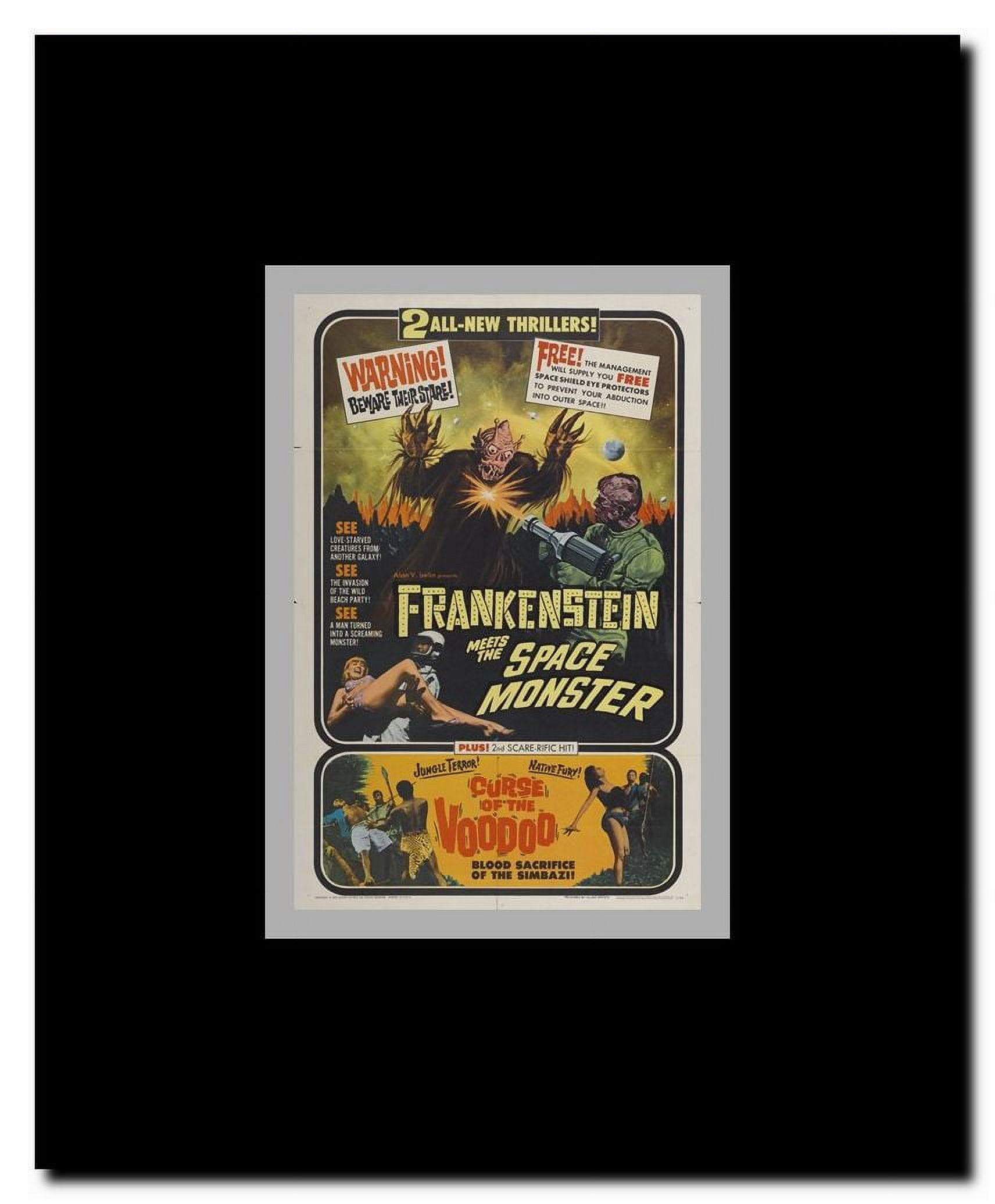 Frankenstein Meets the Space Monster Framed Movie Poster