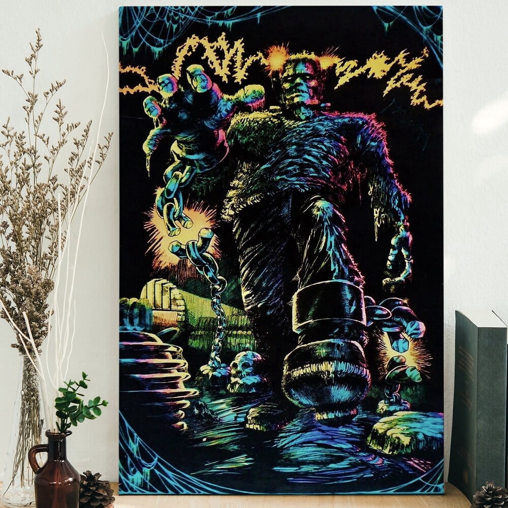 Frankenstein Monster Blacklight Poster Frankenstein Poster Monster