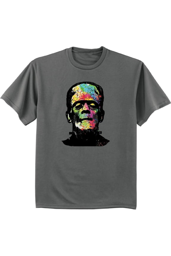 Frankenstein Monster Face T-shirt Mens Graphic Tees Clothing Apparel