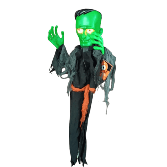 Frankenstein Monster Hanging Decoration, Lights Up, Talks, 42 in