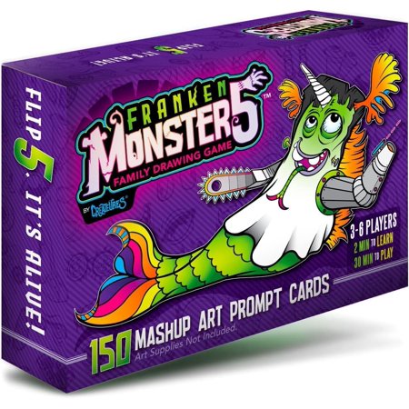 Frankenstein Monsters Drawing Game for Creative Family Fun! 150 Art Prompts Cards to Doodle Monster Mashup Artwork! Gift for Artists Kids, Teens to Boost Imagination Play & Creativity!