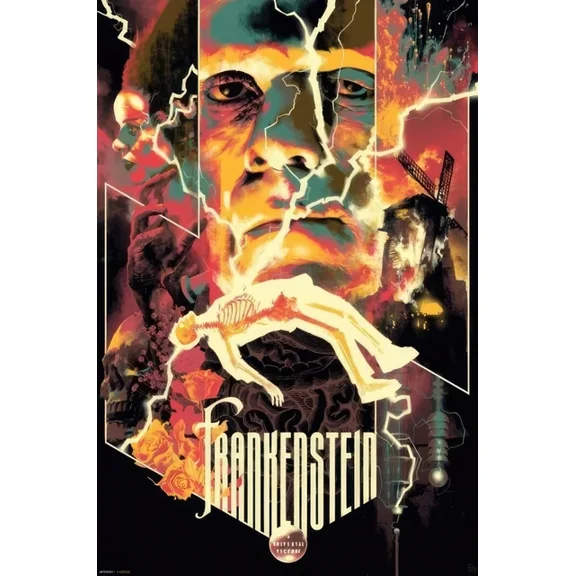 Frankenstein - Movie Poster (Universal Monsters - Boris Karloff) UNFRAMED PAPER POSTER, Home Decor