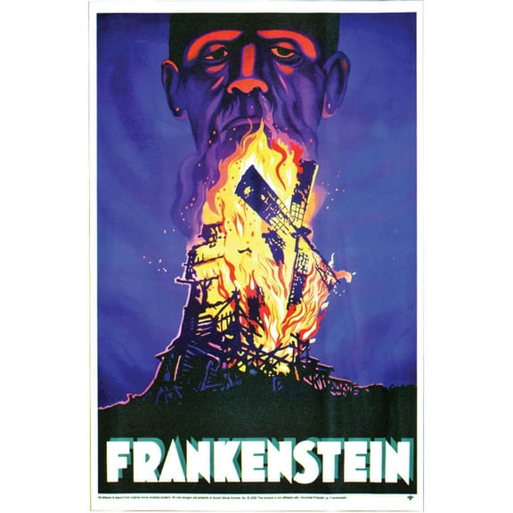 Frankenstein Poster Cling Halloween Decoration