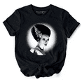 thumbnail image 1 of Frankenstein's Bride Spooky Portrait T-Shirt, Horror Villain Theme Halloween Tee, 1 of 6