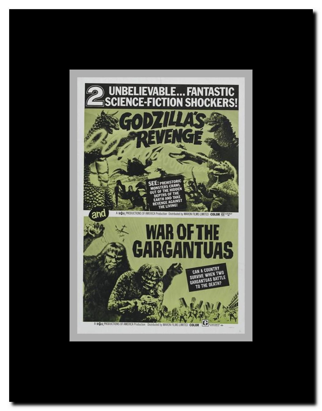 Frankenstein's Monsters: Sanda vs. Gaira Framed Movie Poster