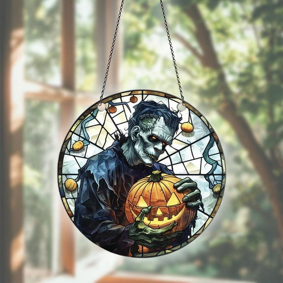 Frankensteins Monster Acrylic Suncatcher Window Hanging, Frankensteins Monster Halloween Ornaments, Frankensteins Monster Decor
