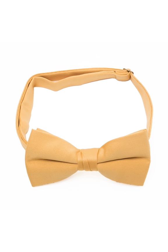 Boy’s 2” Poly Satin Solid Color Adjustable Pre-tied Bow Tie, Multiple Colors Available