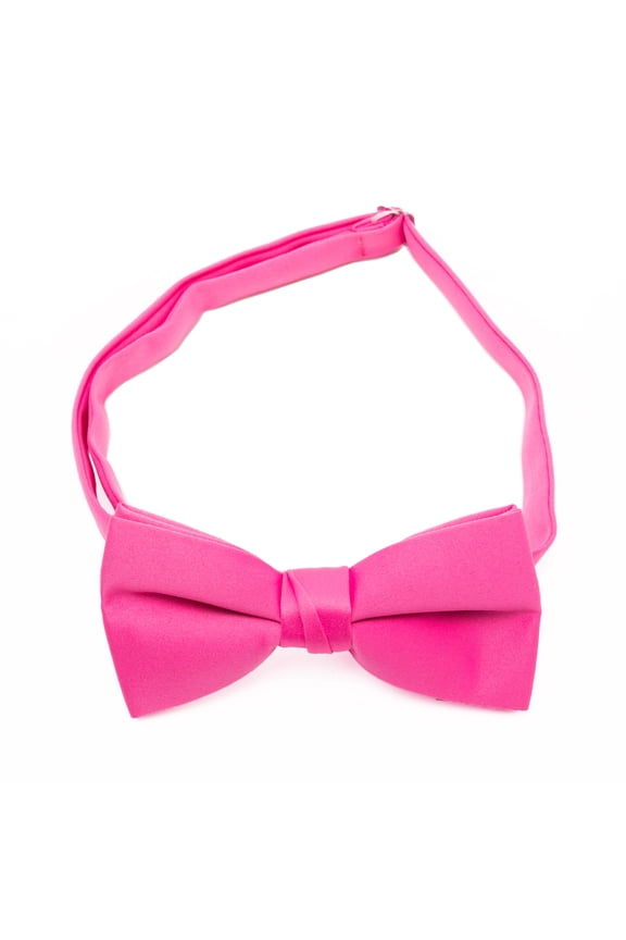 Boy?s 2? Poly Satin Solid Color Adjustable Pre-tied Bow Tie, Multiple Colors Available