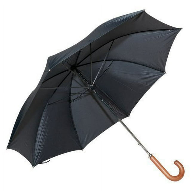 Frankford 2988-CH Classic Black Doorman Umbrella with Curved Handle
