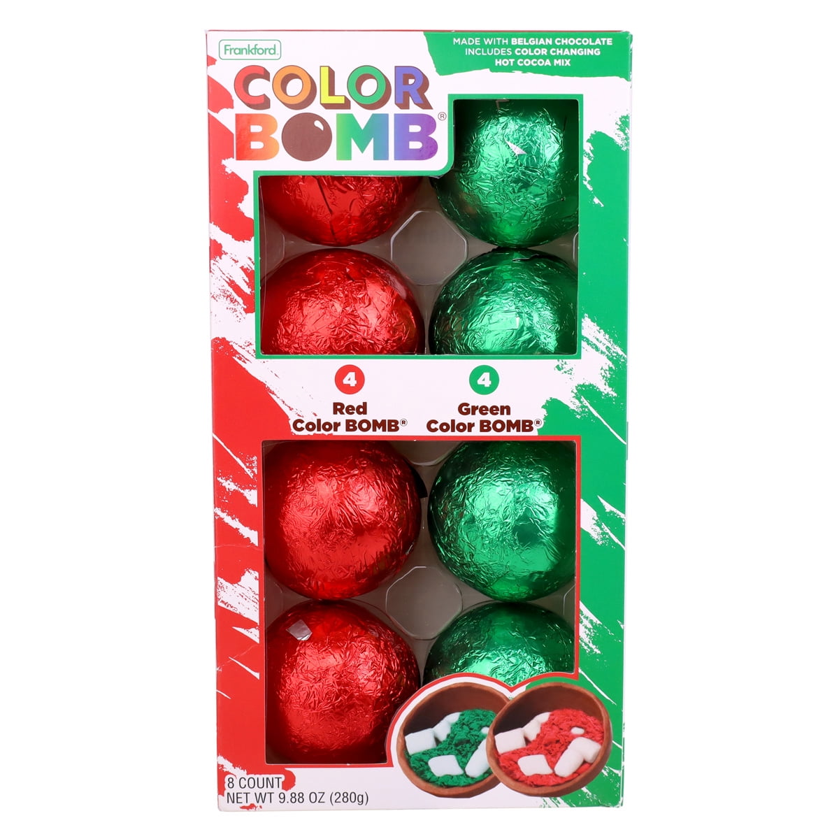Frankford Assorted Color Hot Chocolate BOMB Gift Set, 8 Pack