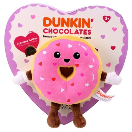 Frankford Dunkin Donut Valentine's Day Heart Box w/Plush, 3.39oz