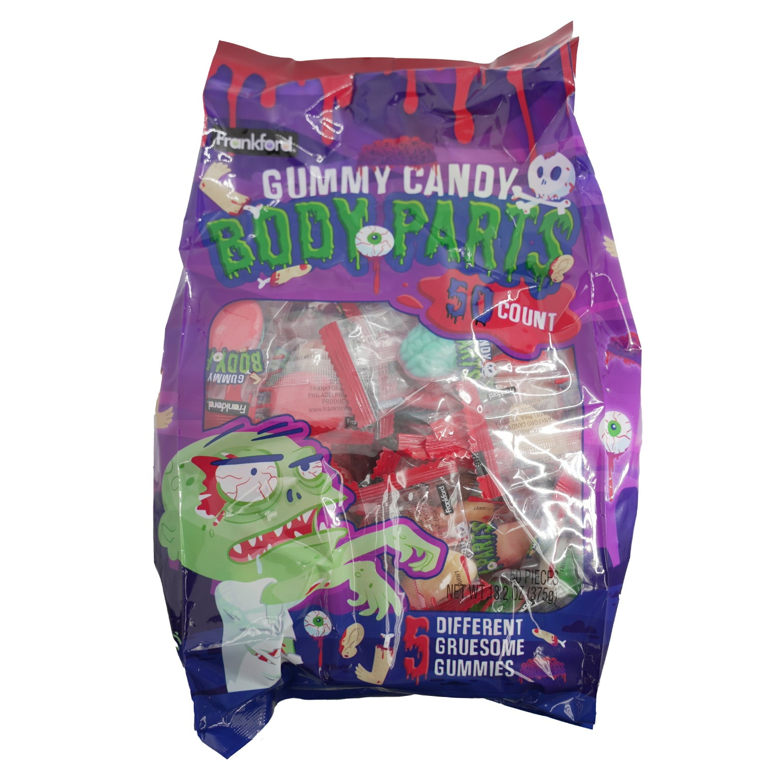 Frankford Gummy Candy Body Parts 50 Count Bag
