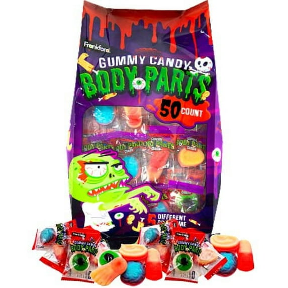 Frankford Halloween Gummy Candy .. Body Parts (50 Count)