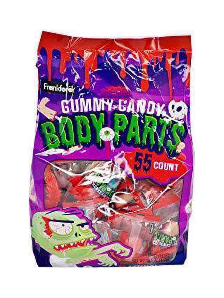 Frankford Halloween Gummy Candy Body Parts, 55 Count Bag