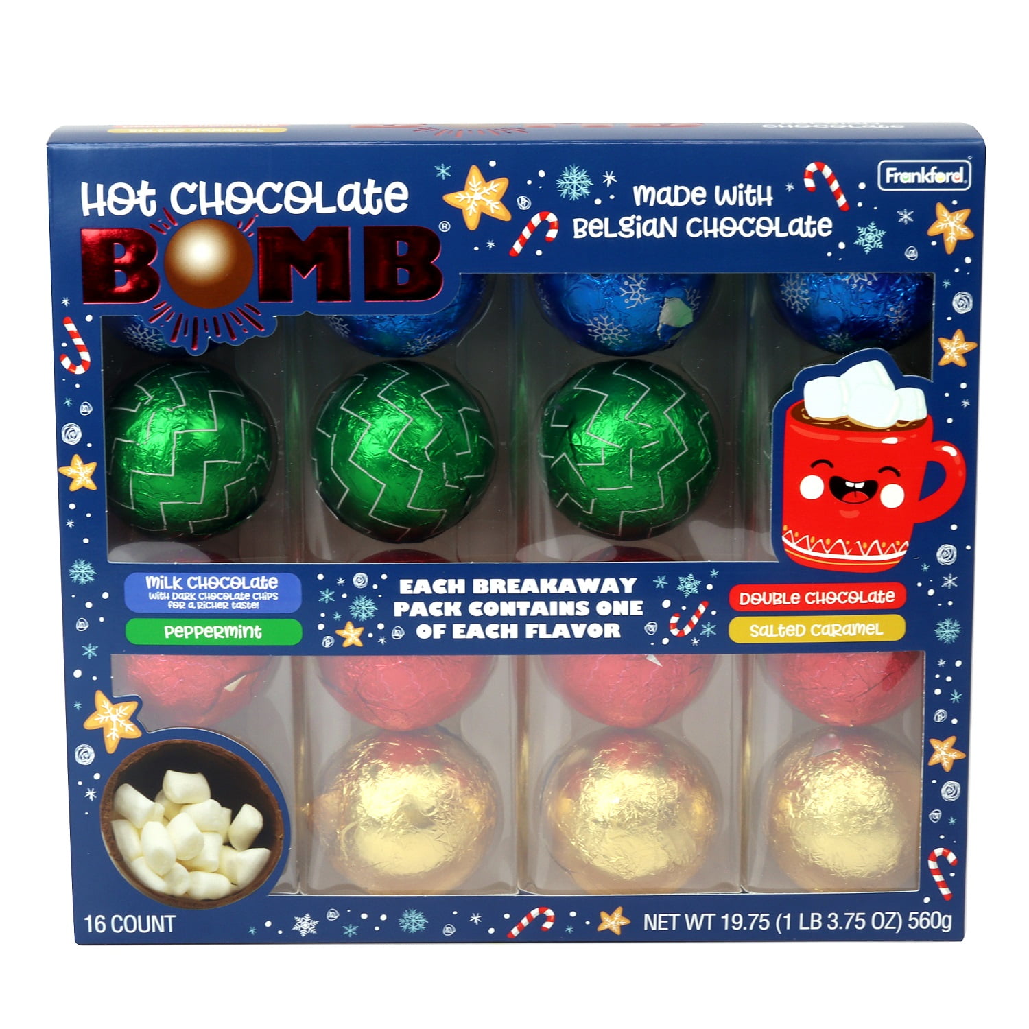 Frankford Hot Chocolate Bomb 16 Pack Holiday Gift Set