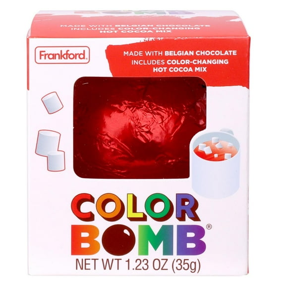 Frankford Hot Chocolate Color Bomb, Milk Chocolate, Red 1.23oz