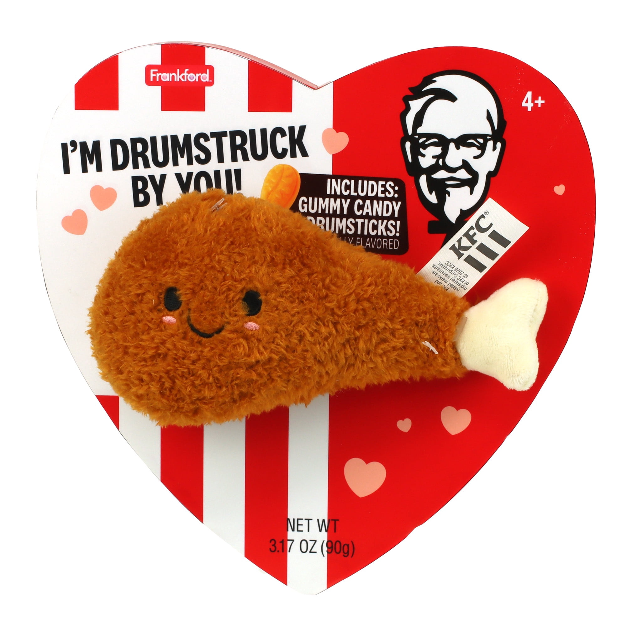 PR Frankford KFC Valentine's Day Candy Heart Box w/Plush, 3.17oz
